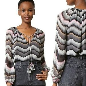 Diane Von Furstenberg Multicolor Silk Blouse Size 4